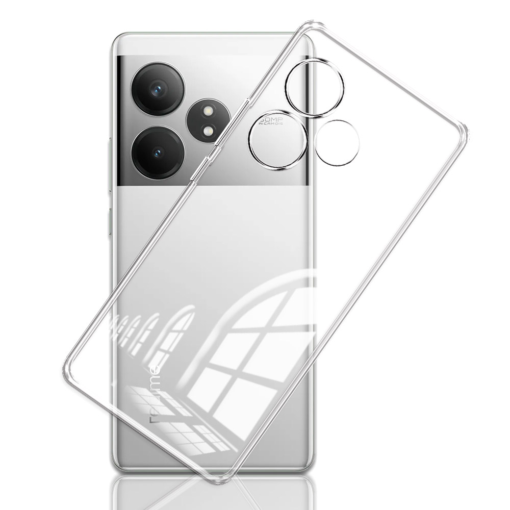 Realme Gt 6 - Casing silikon lembut bening untuk Realme