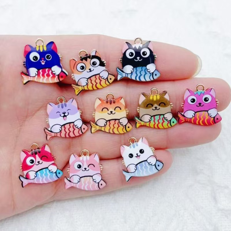 Mobile & Tablet Accessories - 10 buah liontin hewan kartun lucu