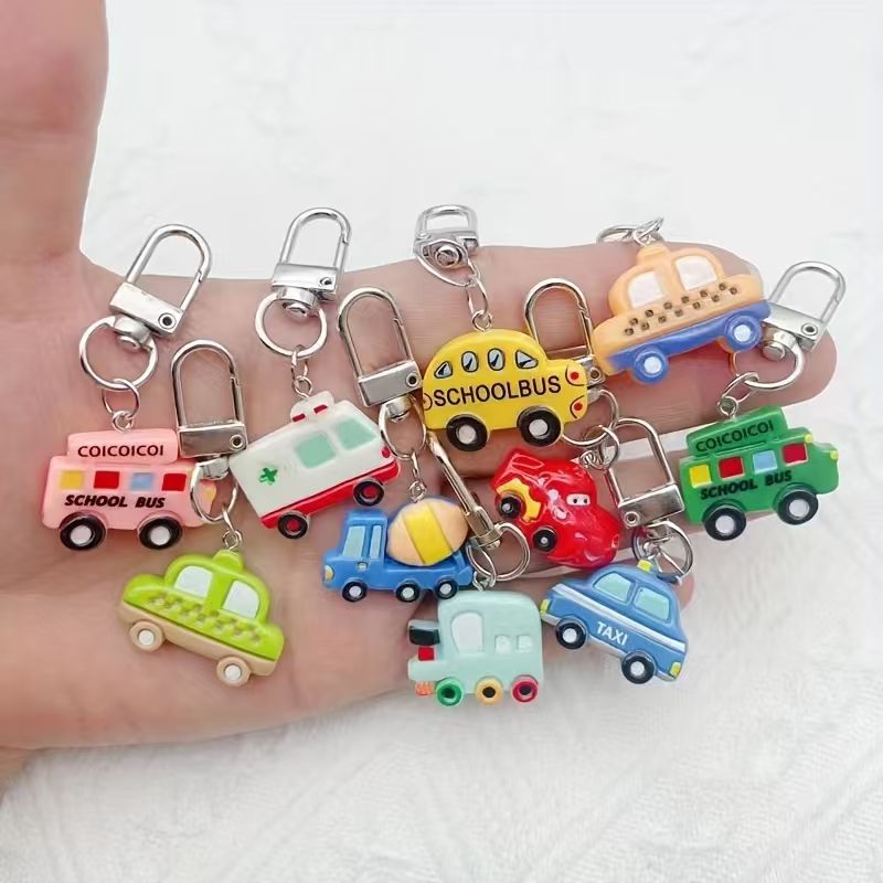 Mobile & Tablet Accessories - 10 buah gantungan kunci mobil kartun