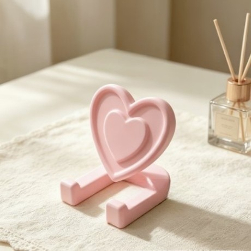 Tablet Accessories 3D Print - Aksesori Penyangga Ponsel Berbentuk Hati Romantis