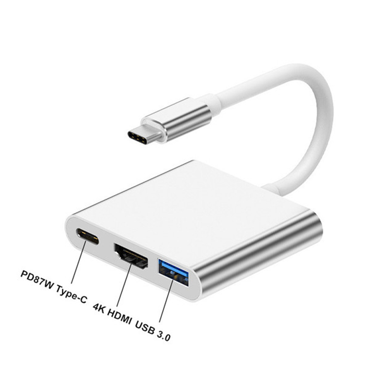 Hub USB Tipe C 3 In 1 Ke 4K HD - Huawei Tablet Accessories ulasan dan harga