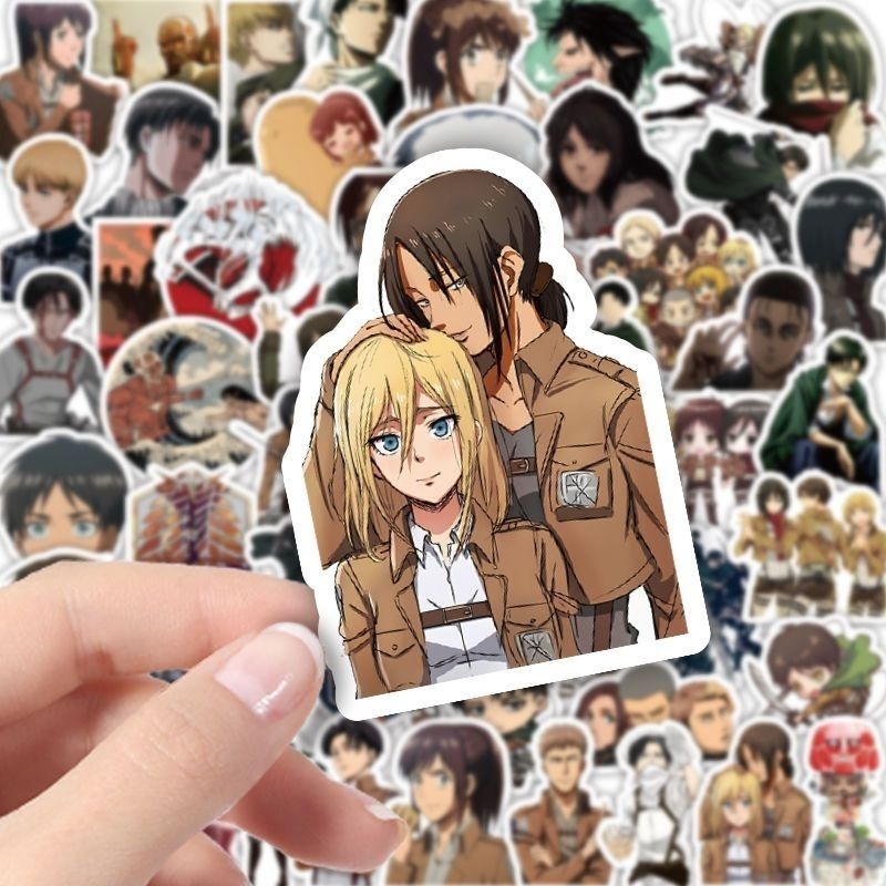 60 Buah Stiker Anime Attack On - Tablet Accessories Aesthetic ulasan dan harga