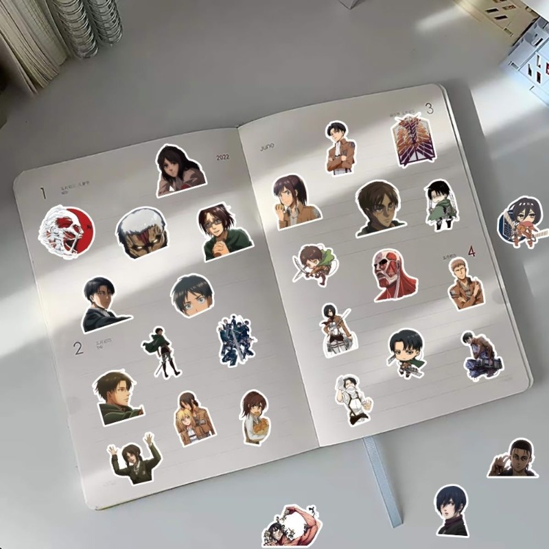 60 Buah Stiker Anime Attack On - Tablet Accessories Aesthetic ulasan dan harga